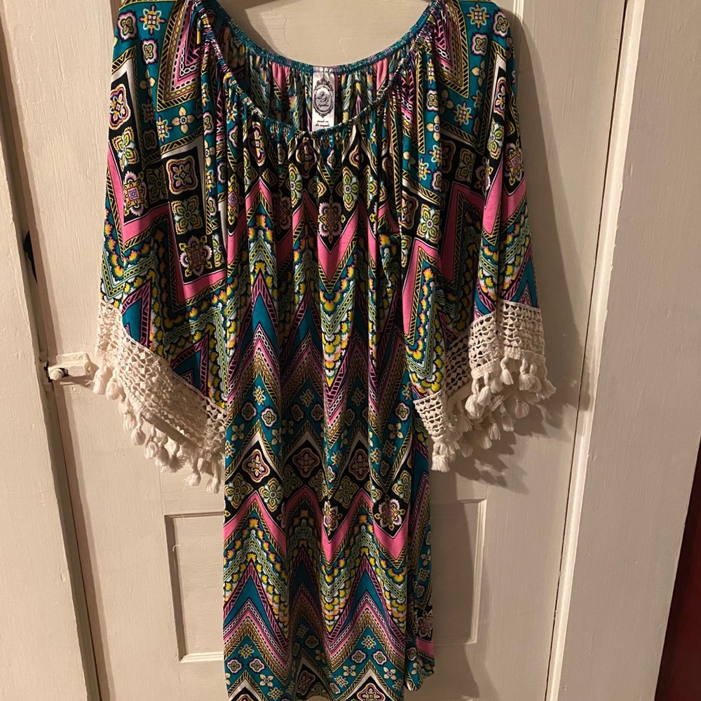 Colorful flowy dress